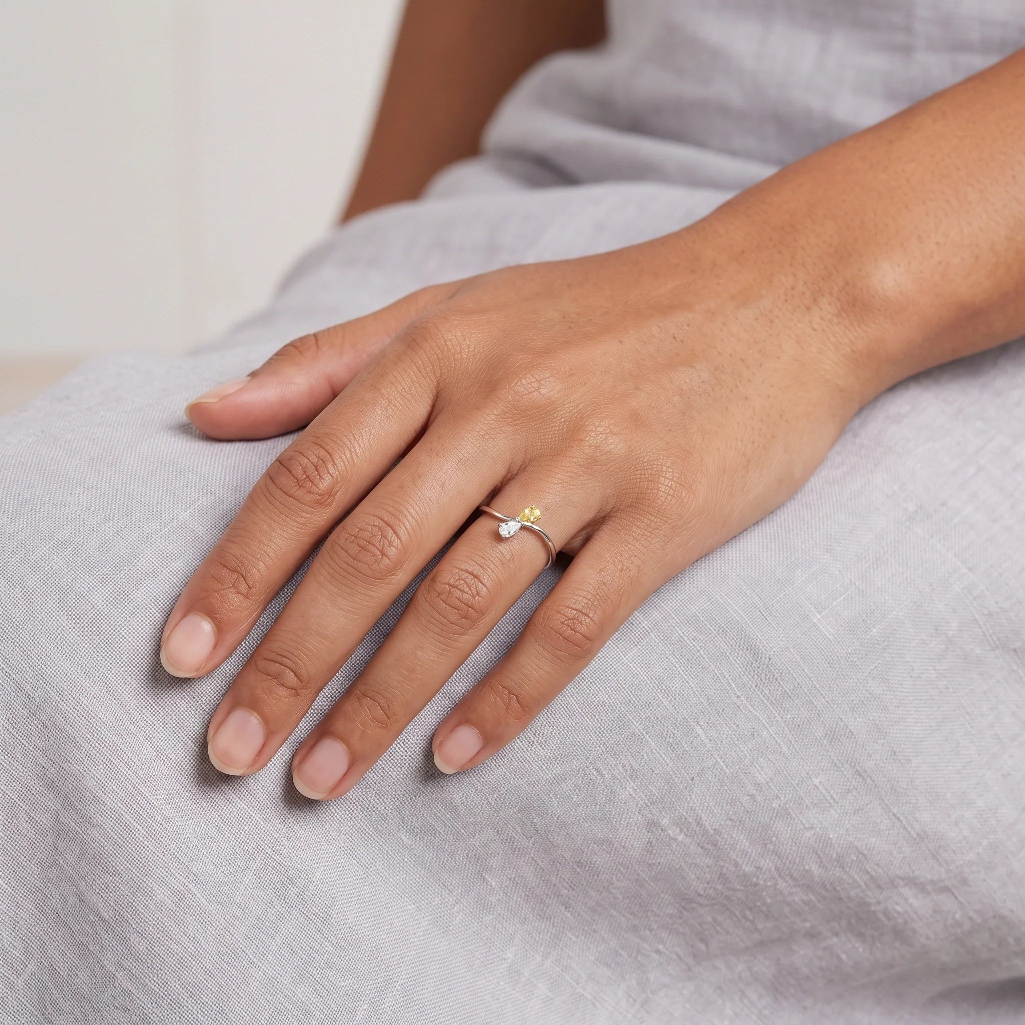 Golden Teardrop Ring