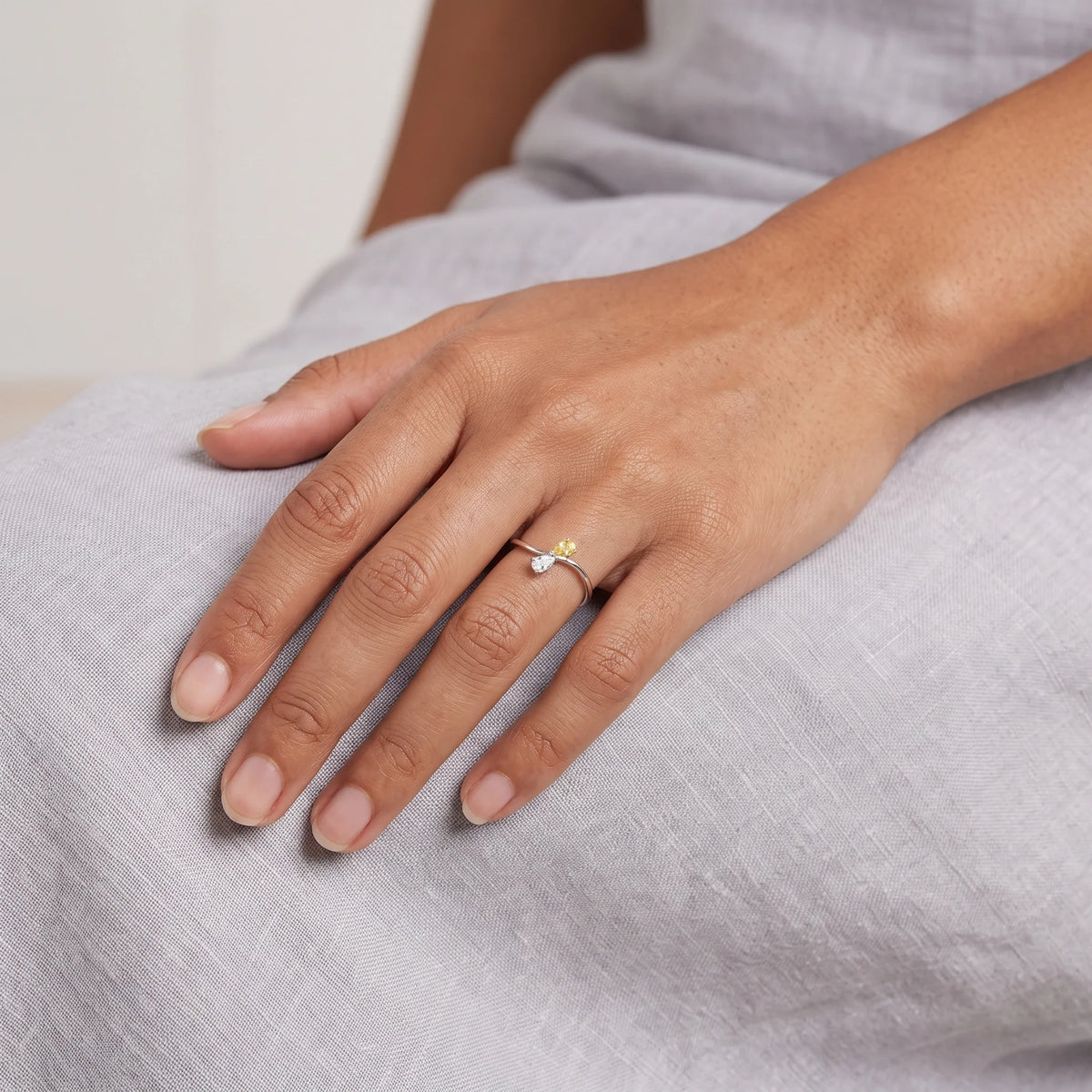 Golden Teardrop Ring