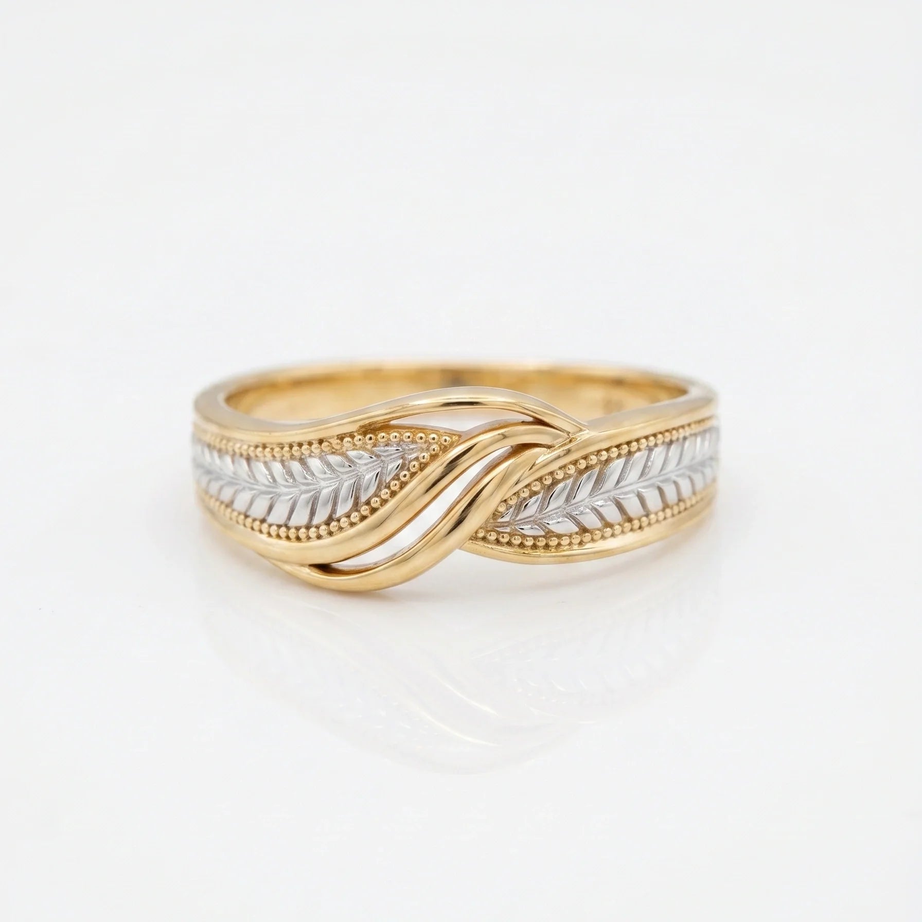 Gold Leaf Bypass Ring