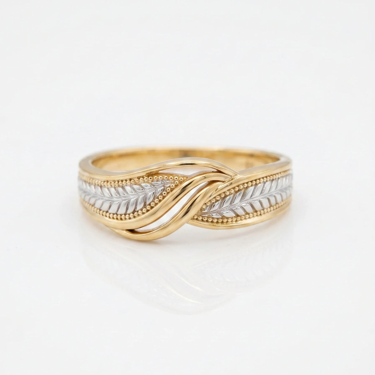 Gold Leaf Bypass Ring