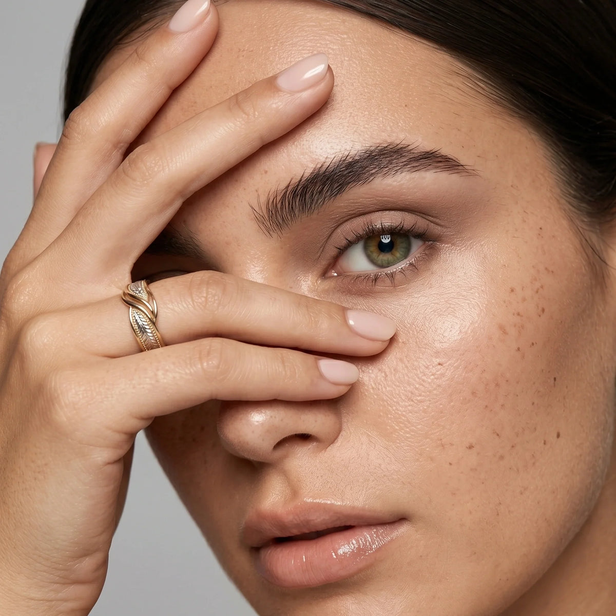 Gold Leaf Bypass Ring