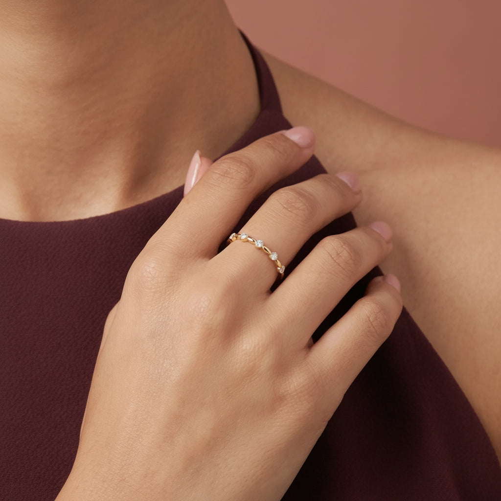 Gold Celestial Band Ring