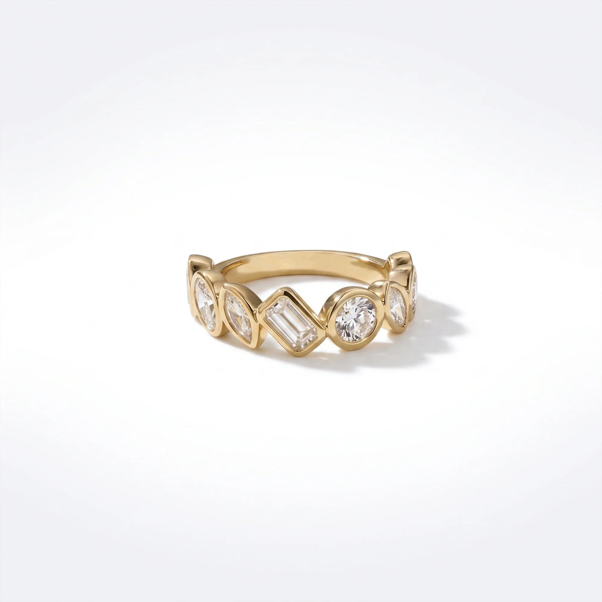 Gold Mosaic Band Ring