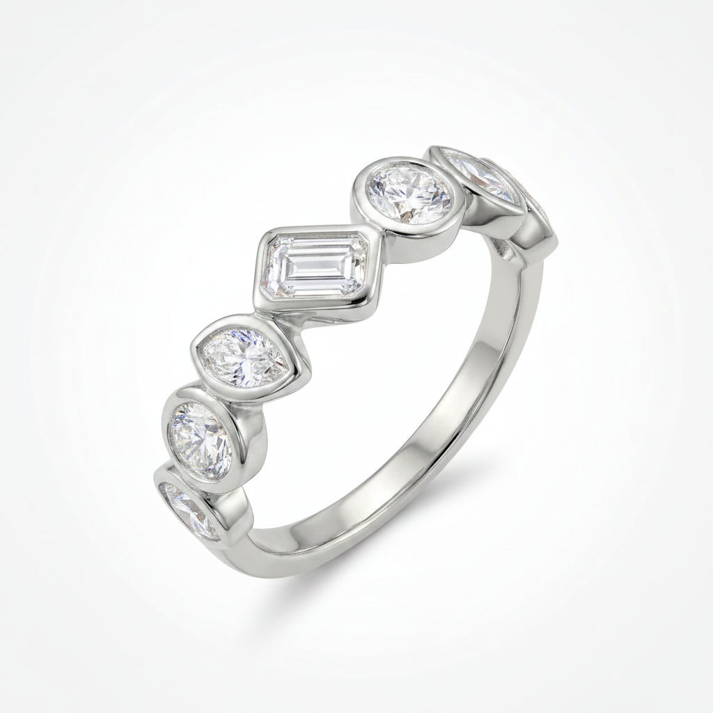 Gold Mosaic Band Ring