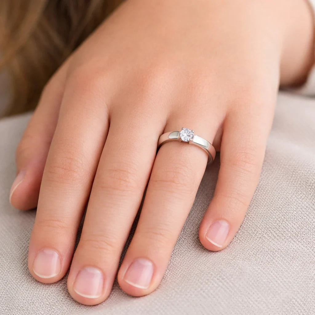 Small Round Solitaire Ring