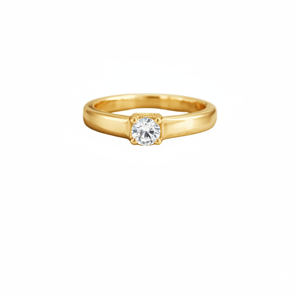 Small Round Solitaire Ring