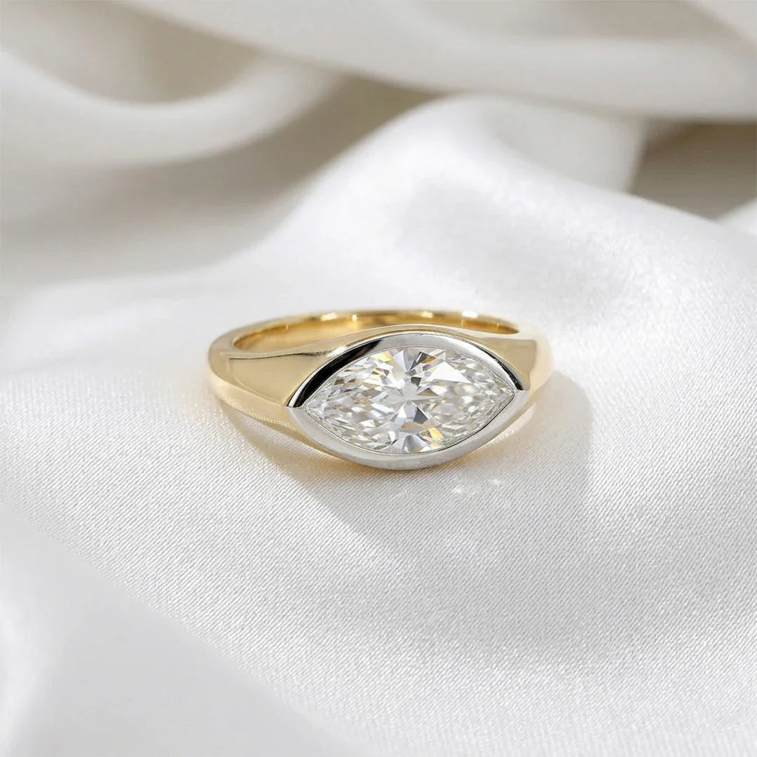 Gold Marquise Sleek Ring