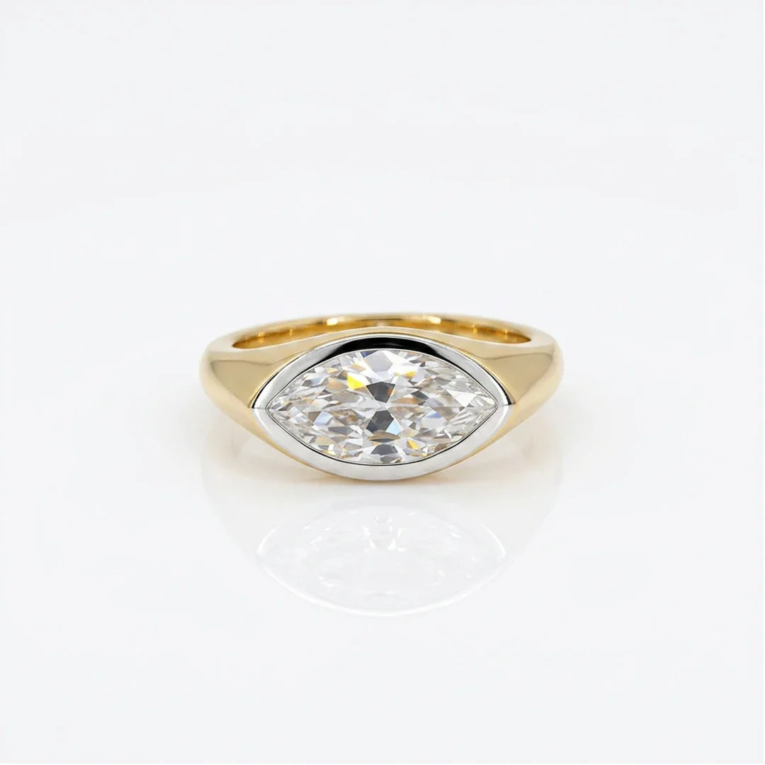 Gold Marquise Sleek Ring