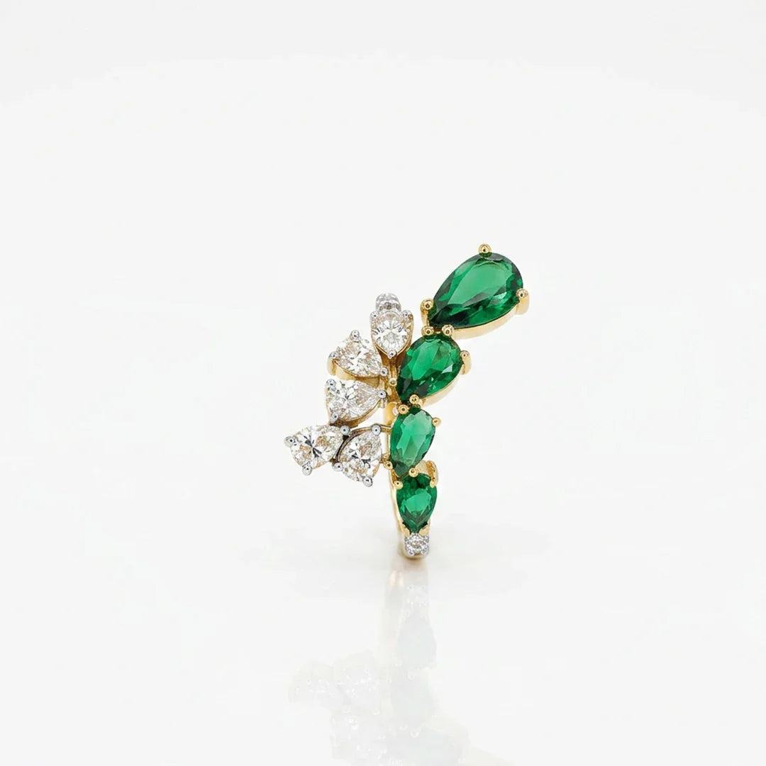 Verdelle Green Cluster Ring