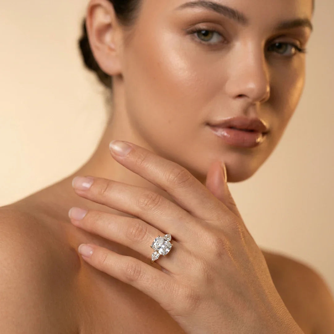 Cushion Crown Solitaire Ring