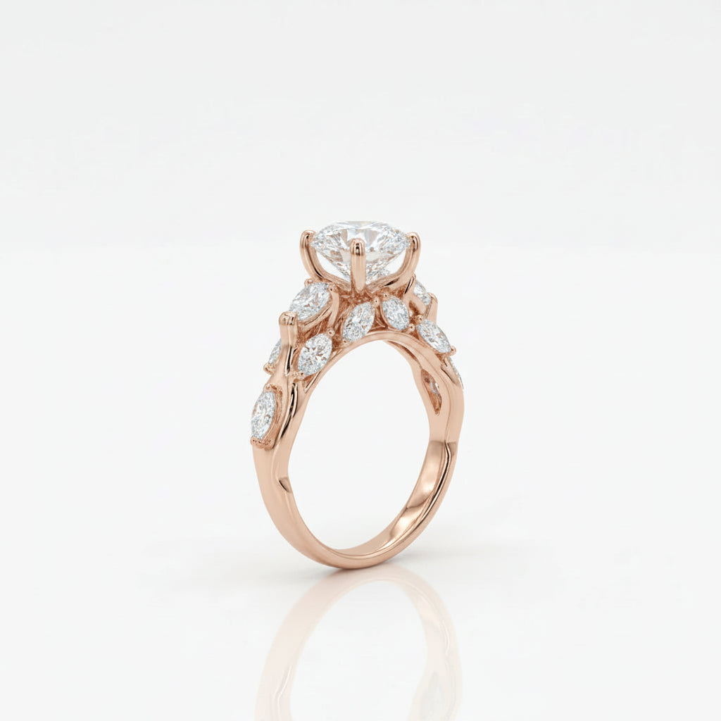 Cushion Crown Solitaire Ring