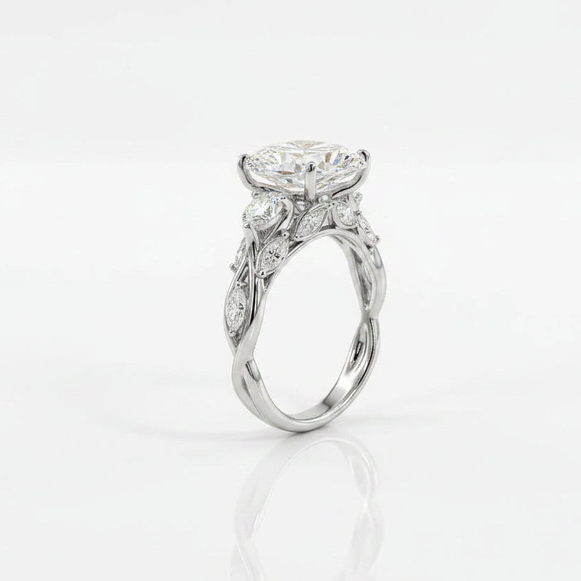 Marquise Crown Solitaire Ring