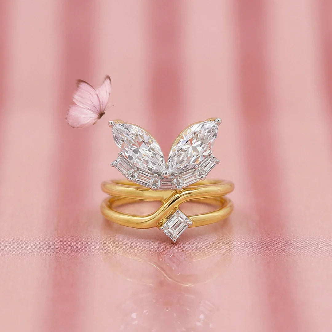 Butterfly Marquise Ring