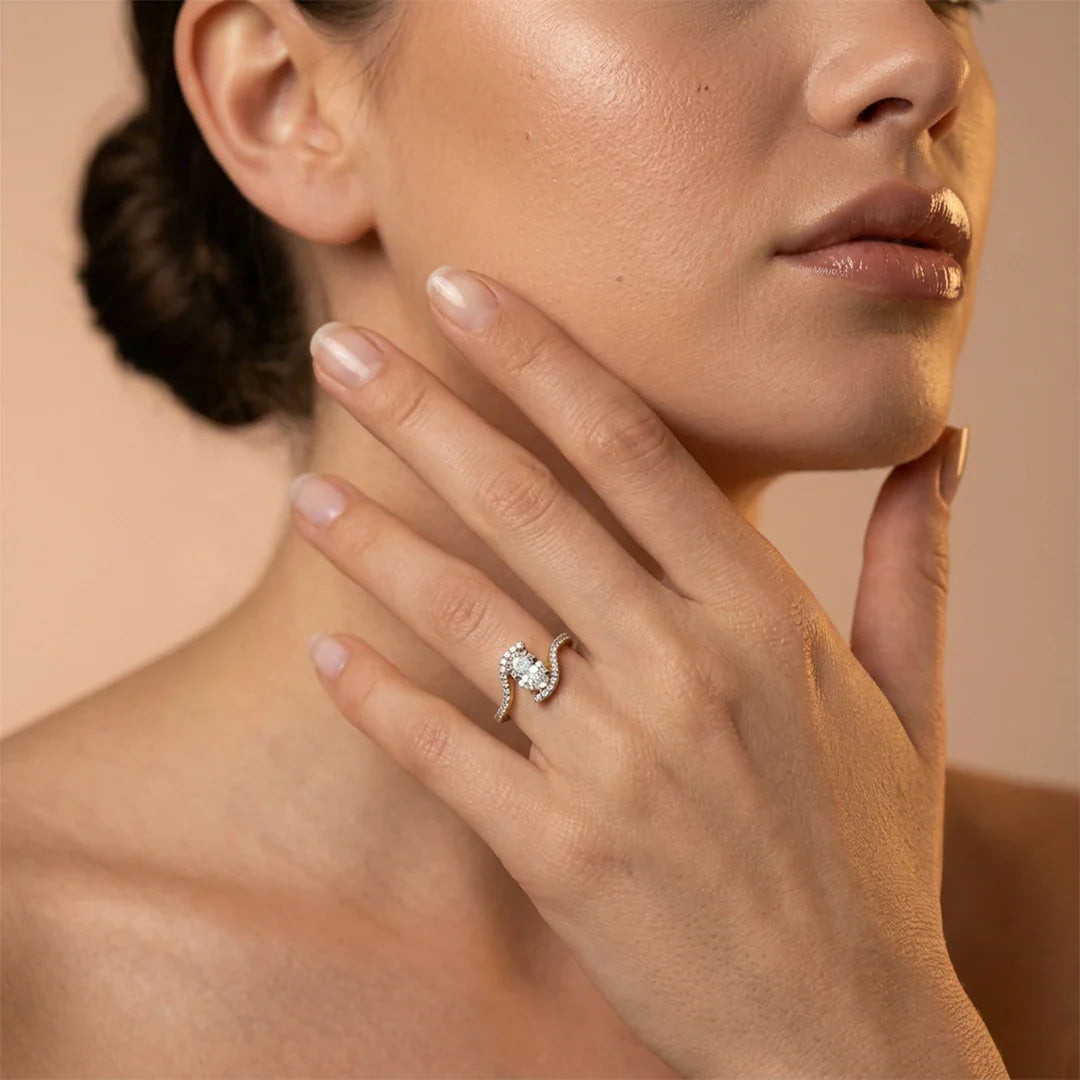 Oval Solitaire Wrap Rings