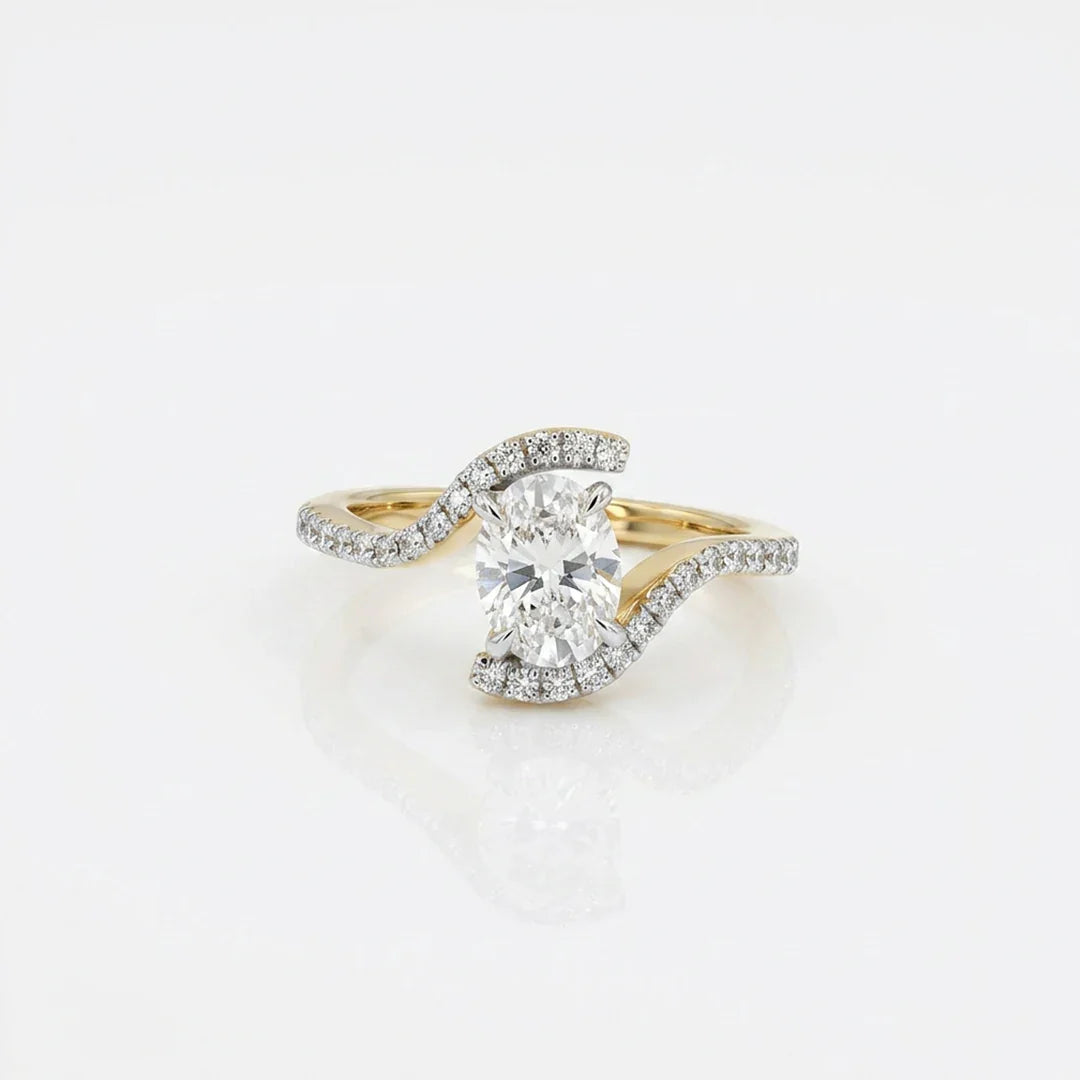 Oval Solitaire Wrap Rings