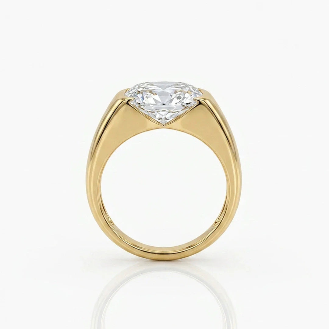 Oval Dome Solitaire Ring