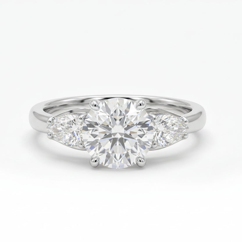 Gold Trinity Stone Ring