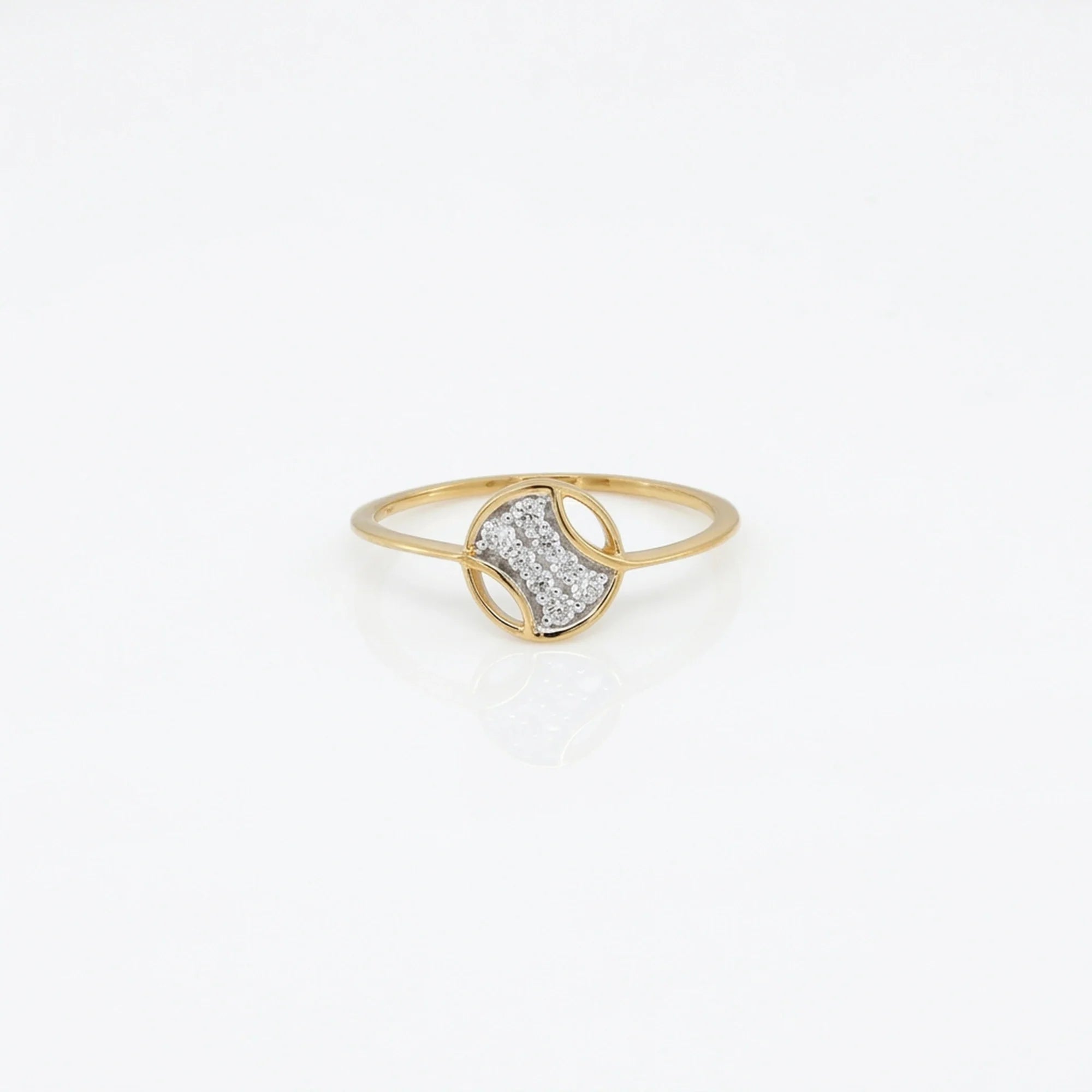 Gold Eclipse Arc Ring