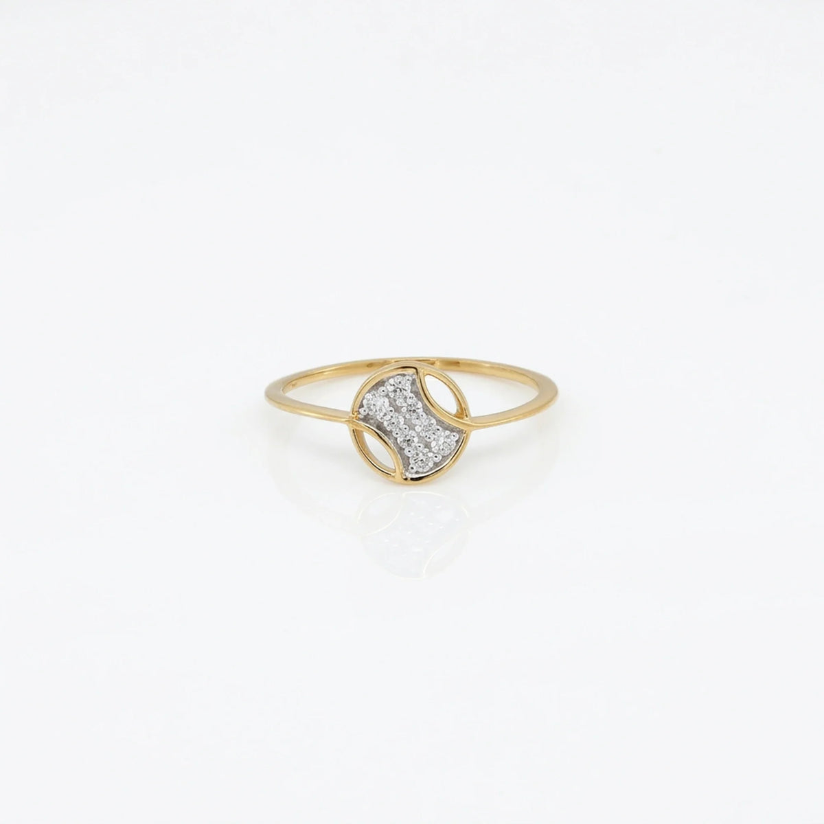 Gold Eclipse Arc Ring