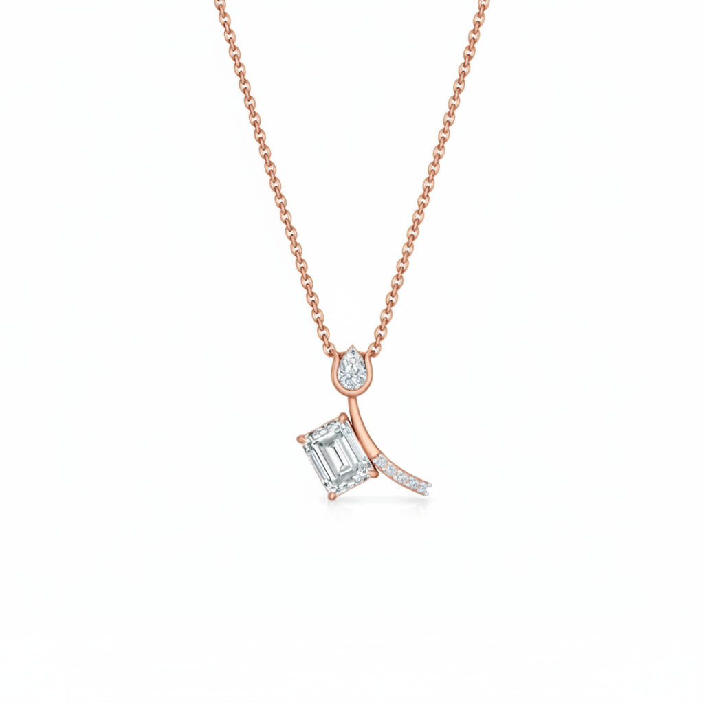Tulip Emerald Pendant