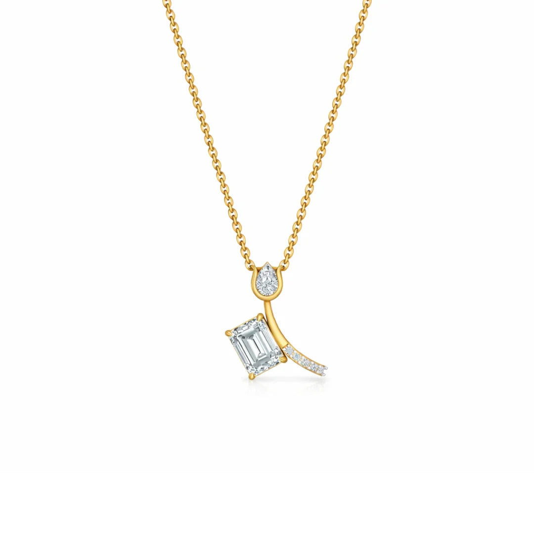 Tulip Emerald Pendant