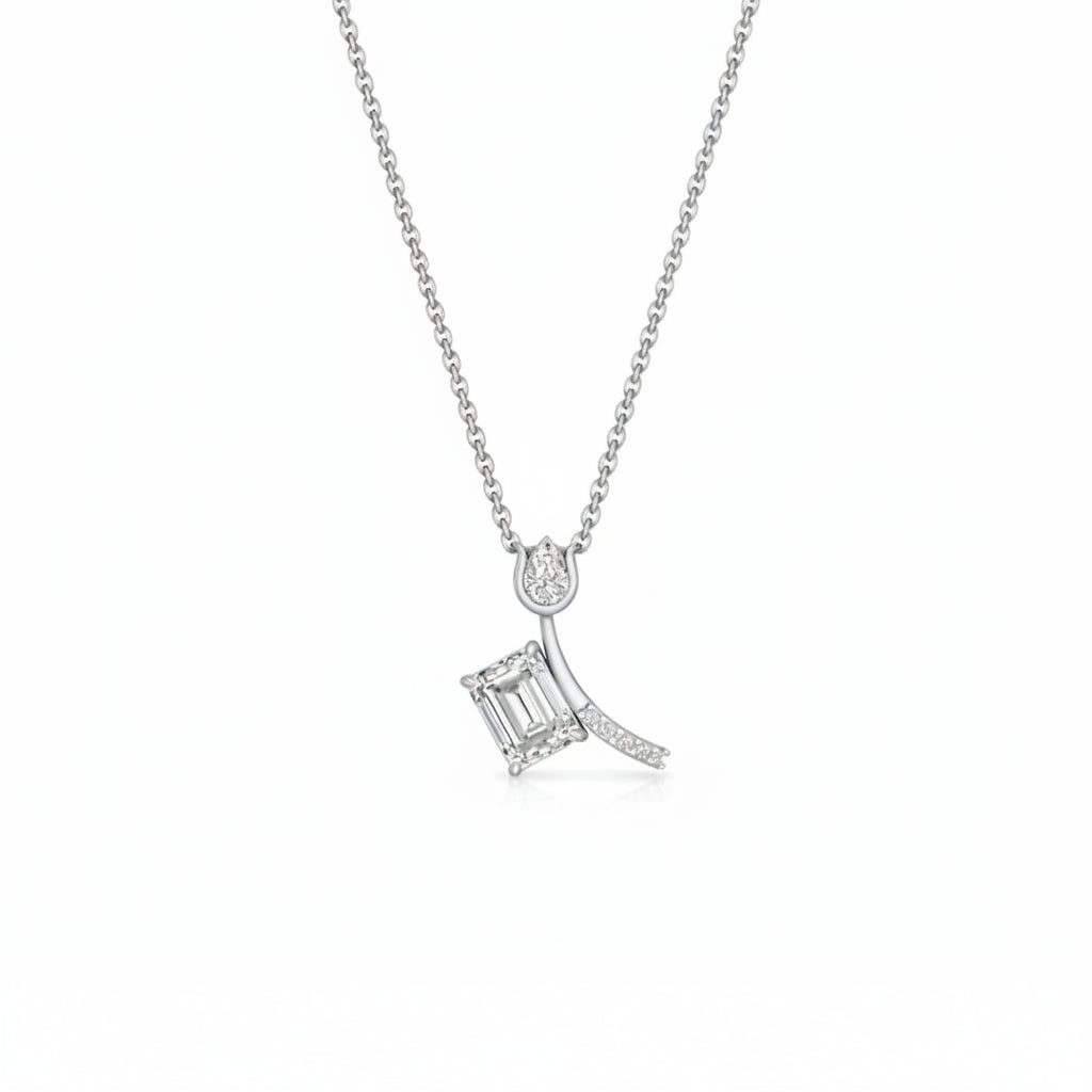 Tulip Emerald Pendant