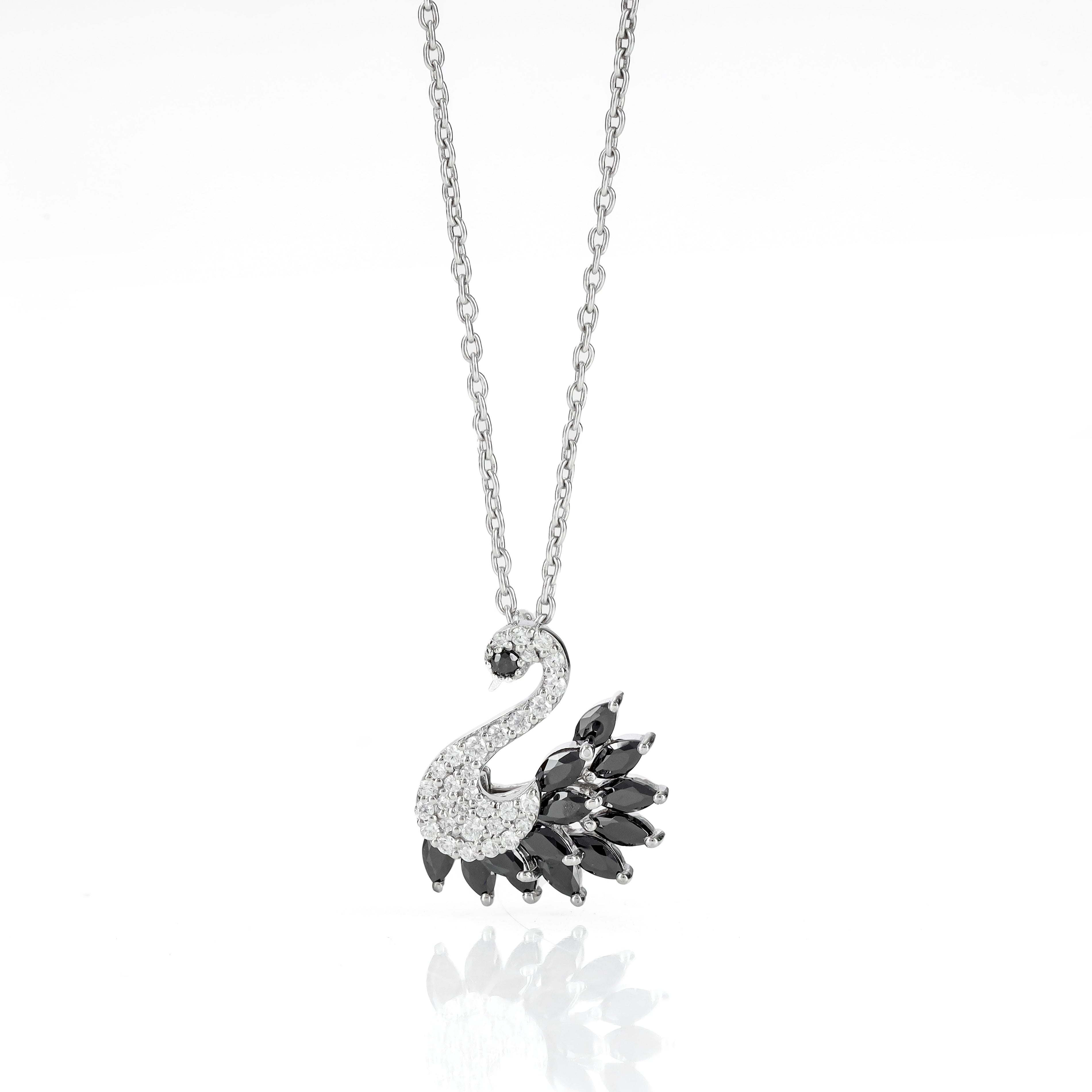 Midnight Swan Pendant