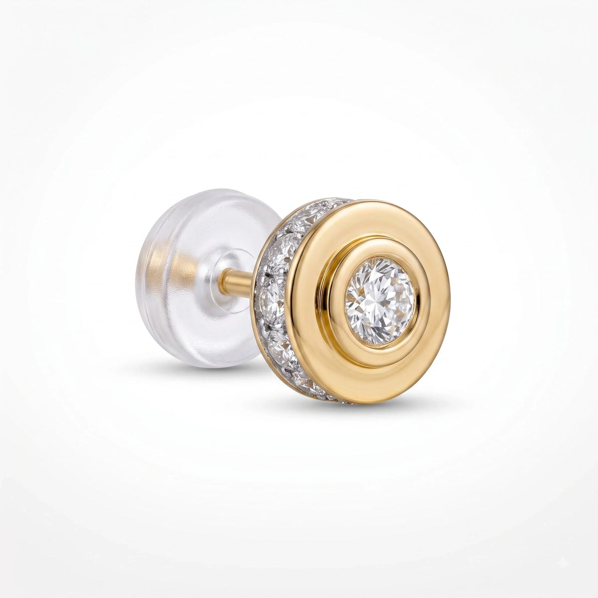Gold Orbit Halo Stud