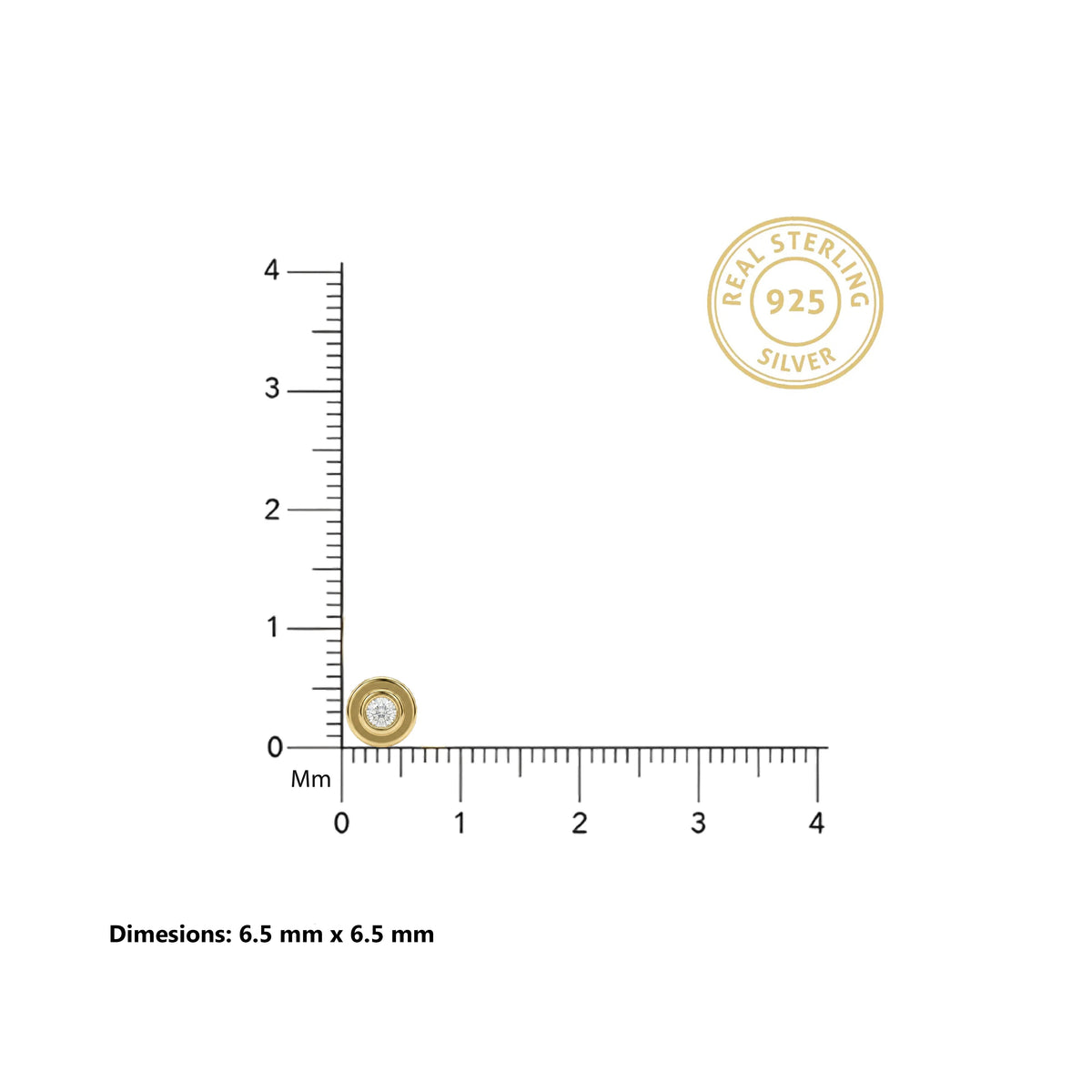 Gold Orbit Halo Stud