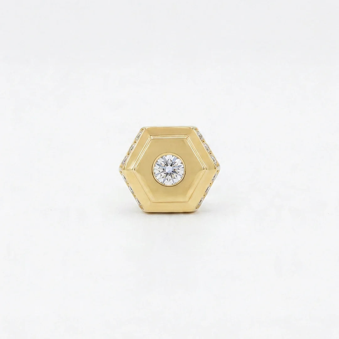 Gold Hex Core Stud