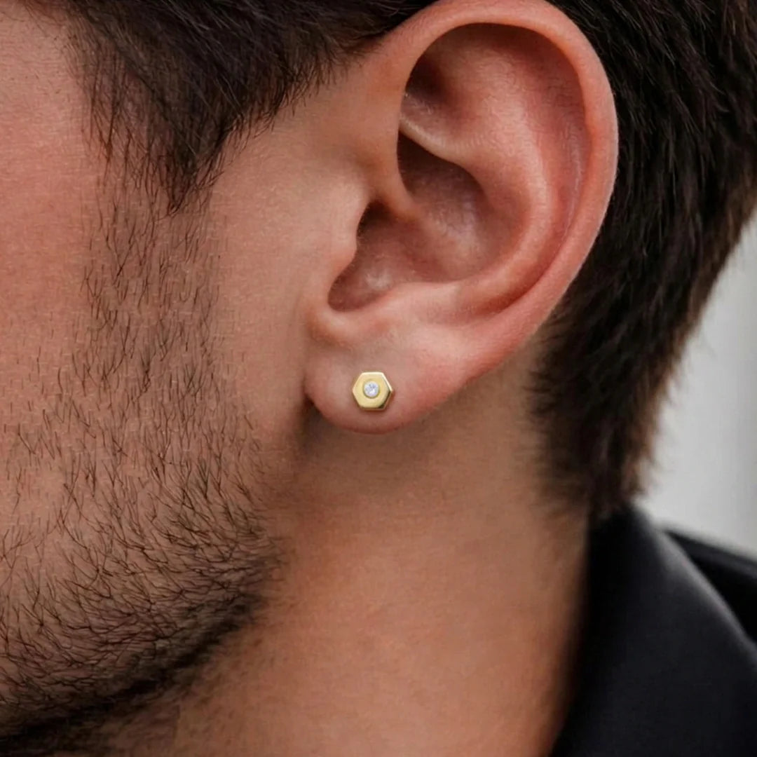 Gold Hex Core Stud