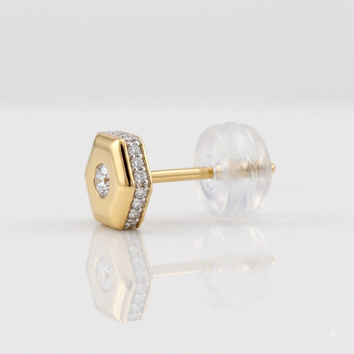 Gold Hex Core Stud