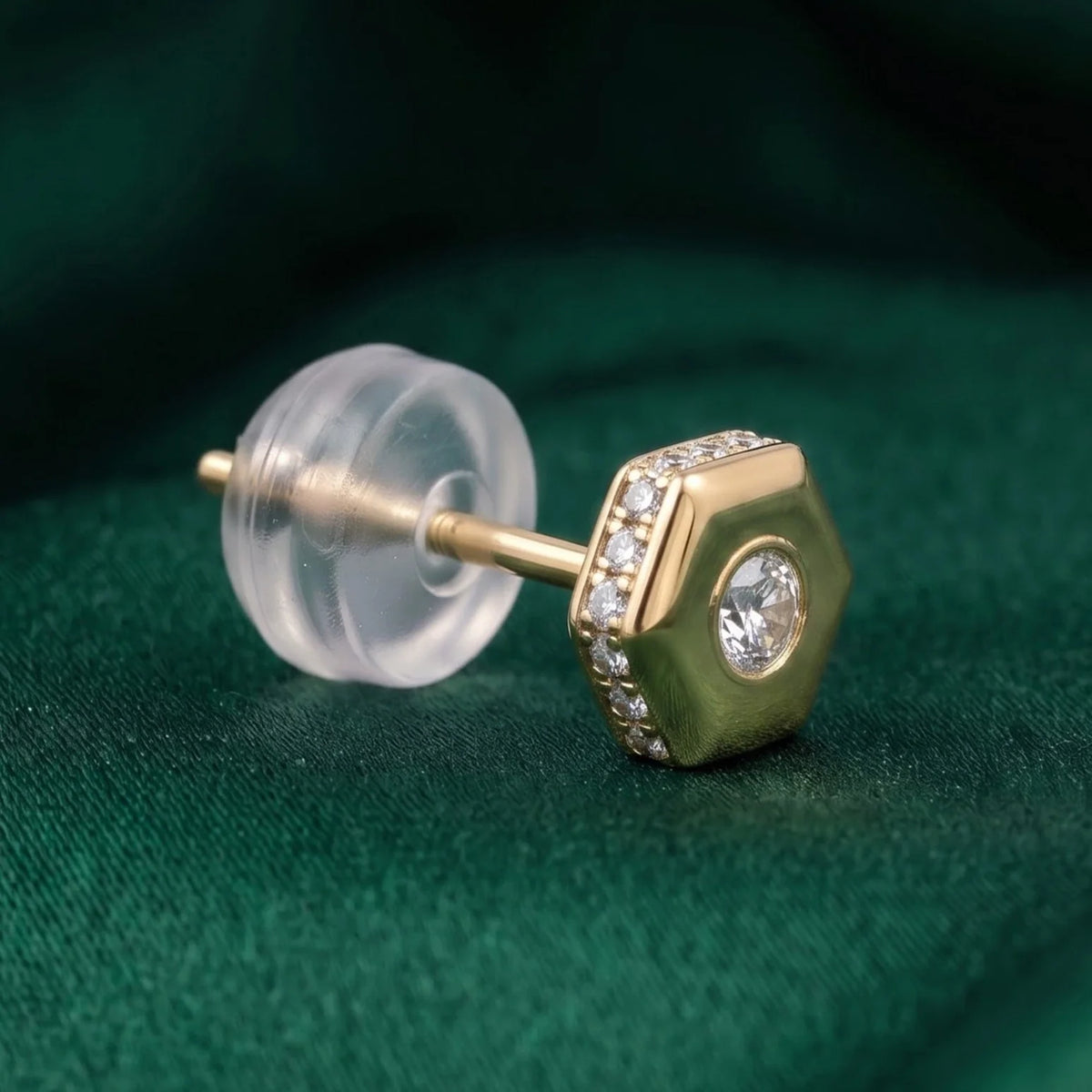 Gold Hex Core Stud