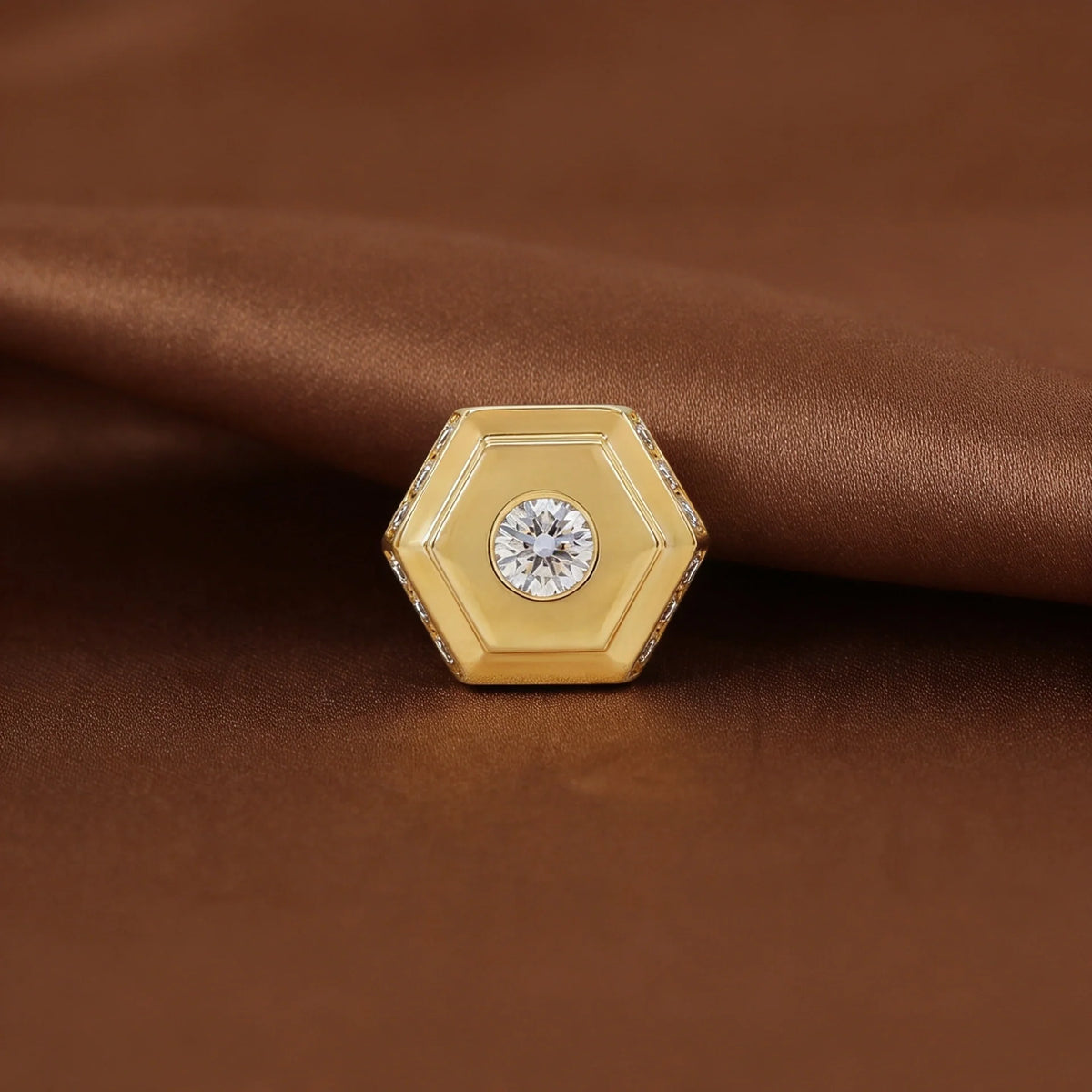 Gold Hex Core Stud