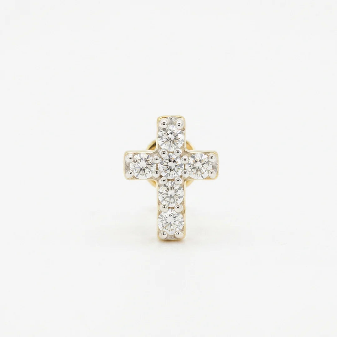 Gold Star Halo Stud Earrings