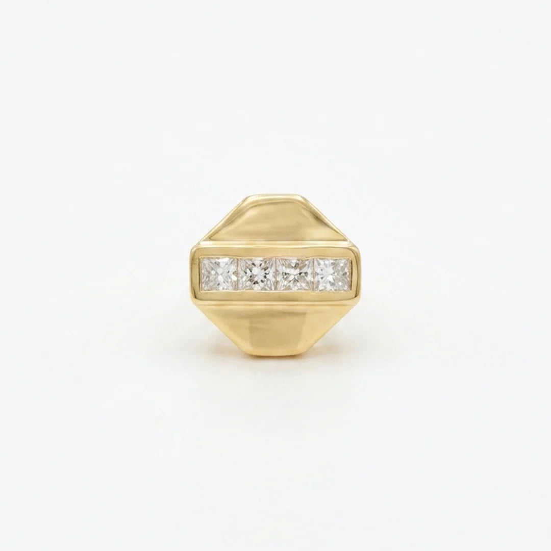 Gold Horizon Bar Stud Earrings