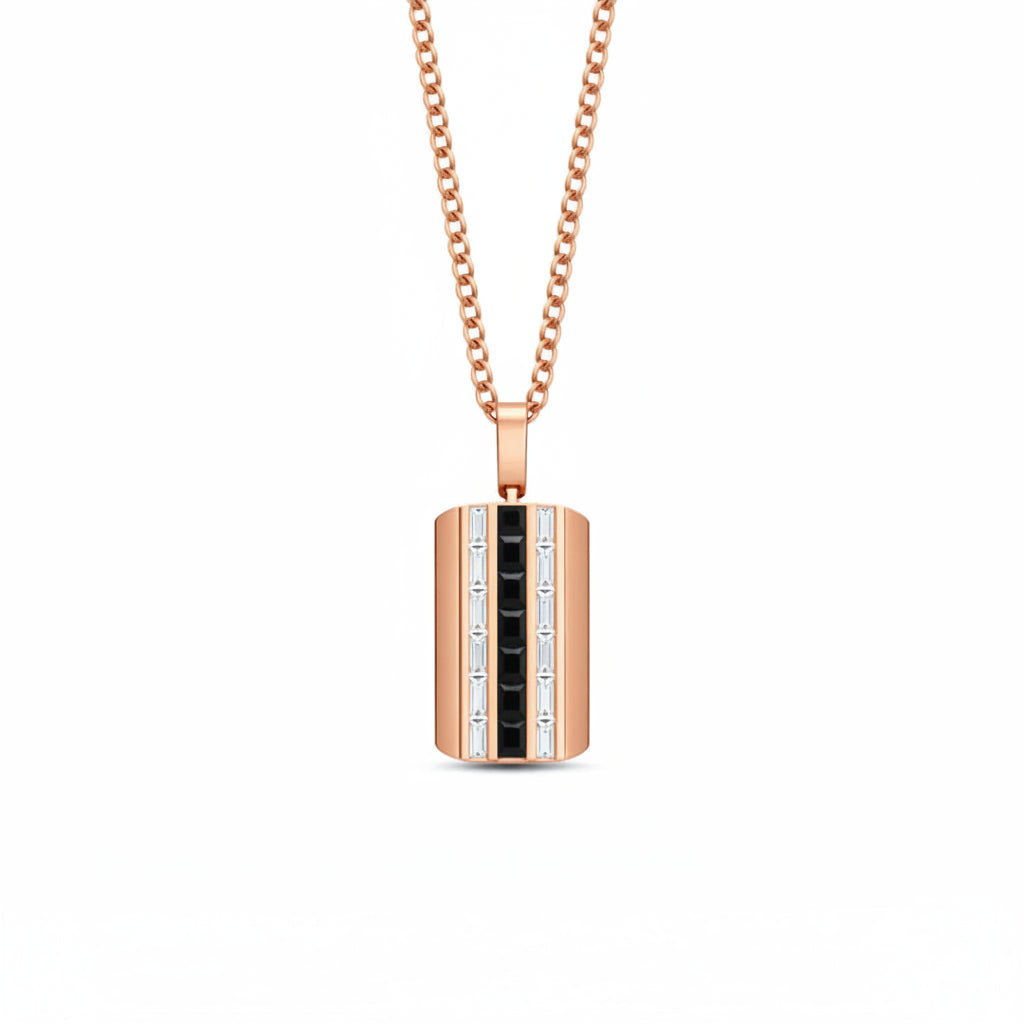 Noir Black Stripe Pendant Men