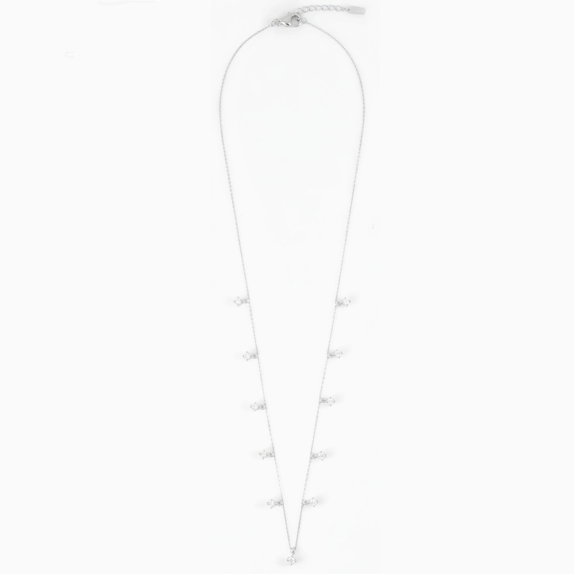 Flower Diamond Charm Necklace