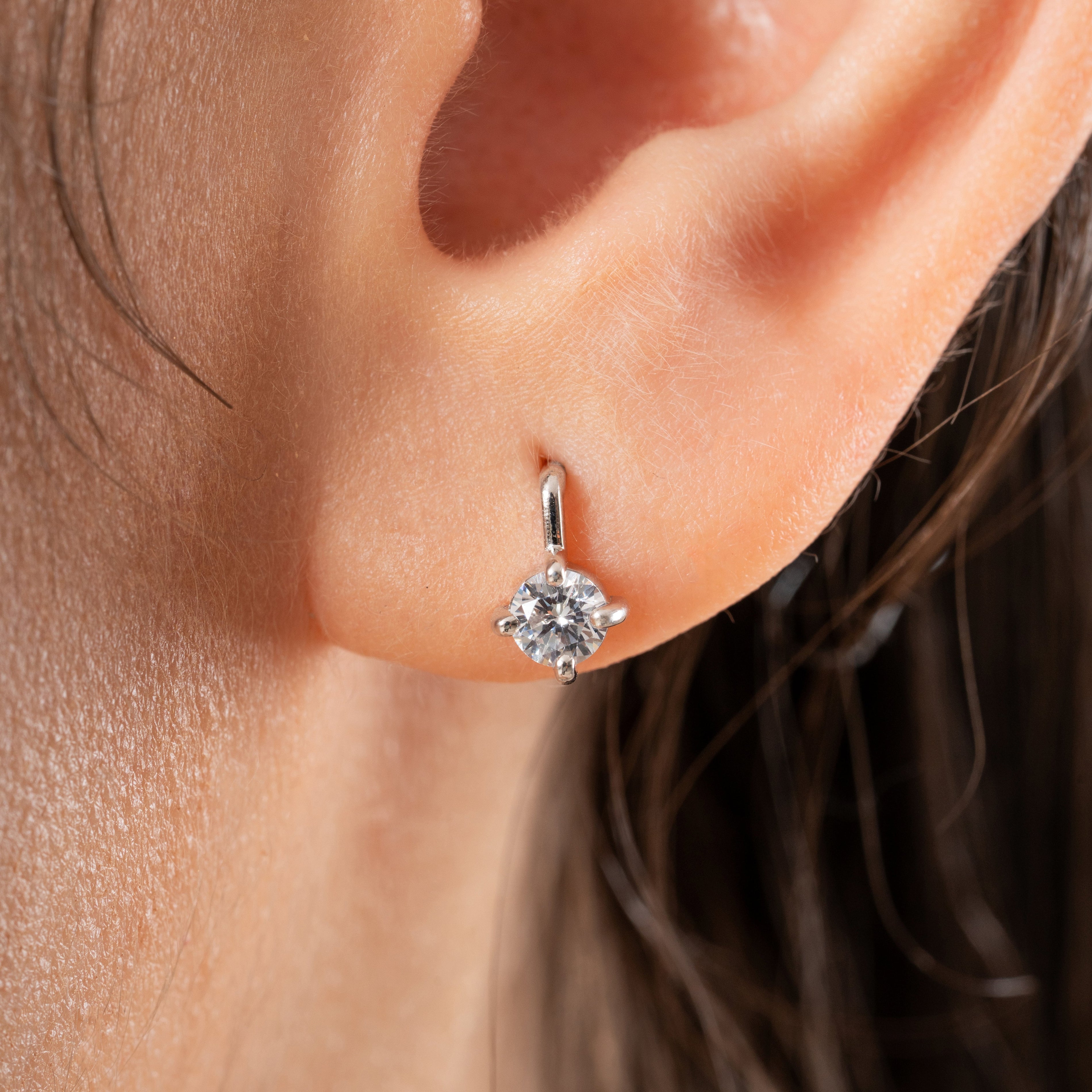 Minimal Hoop Stud Earrings