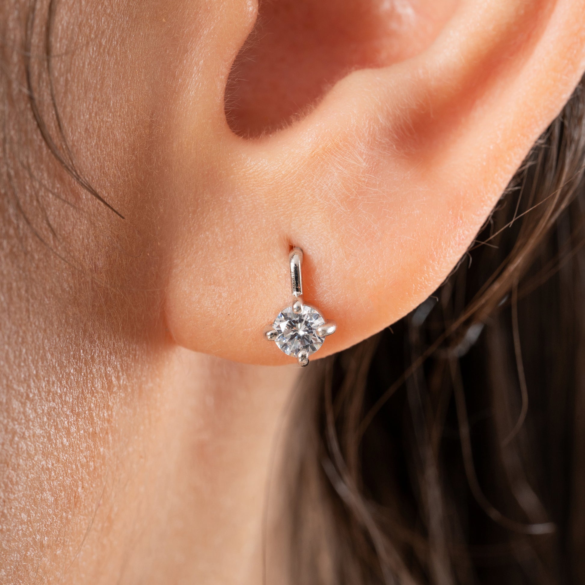 Minimal Hoop Stud Earrings