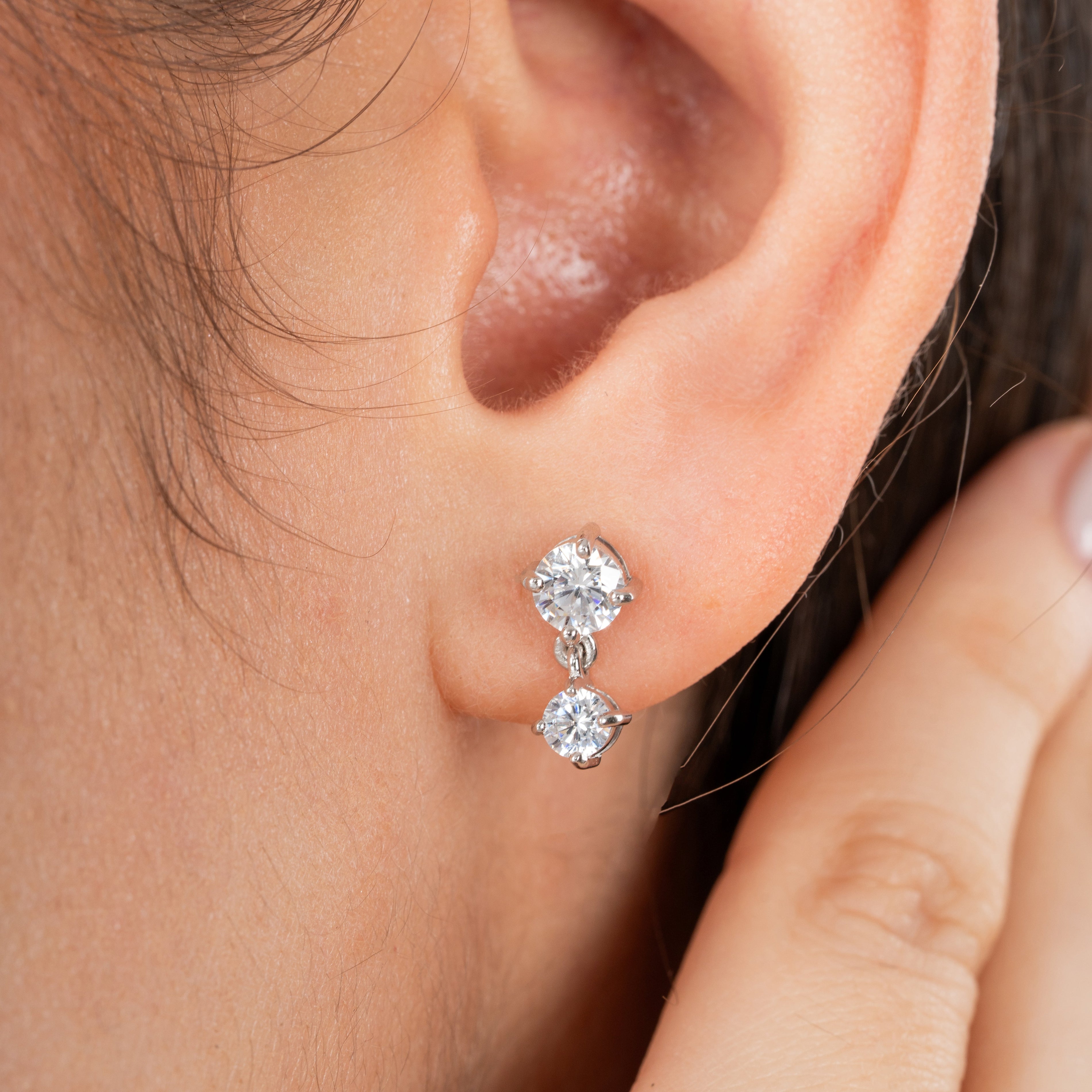 Round Drop Earrings