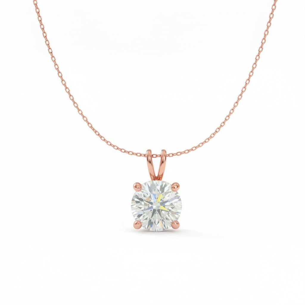 Round Solitaire Pendant