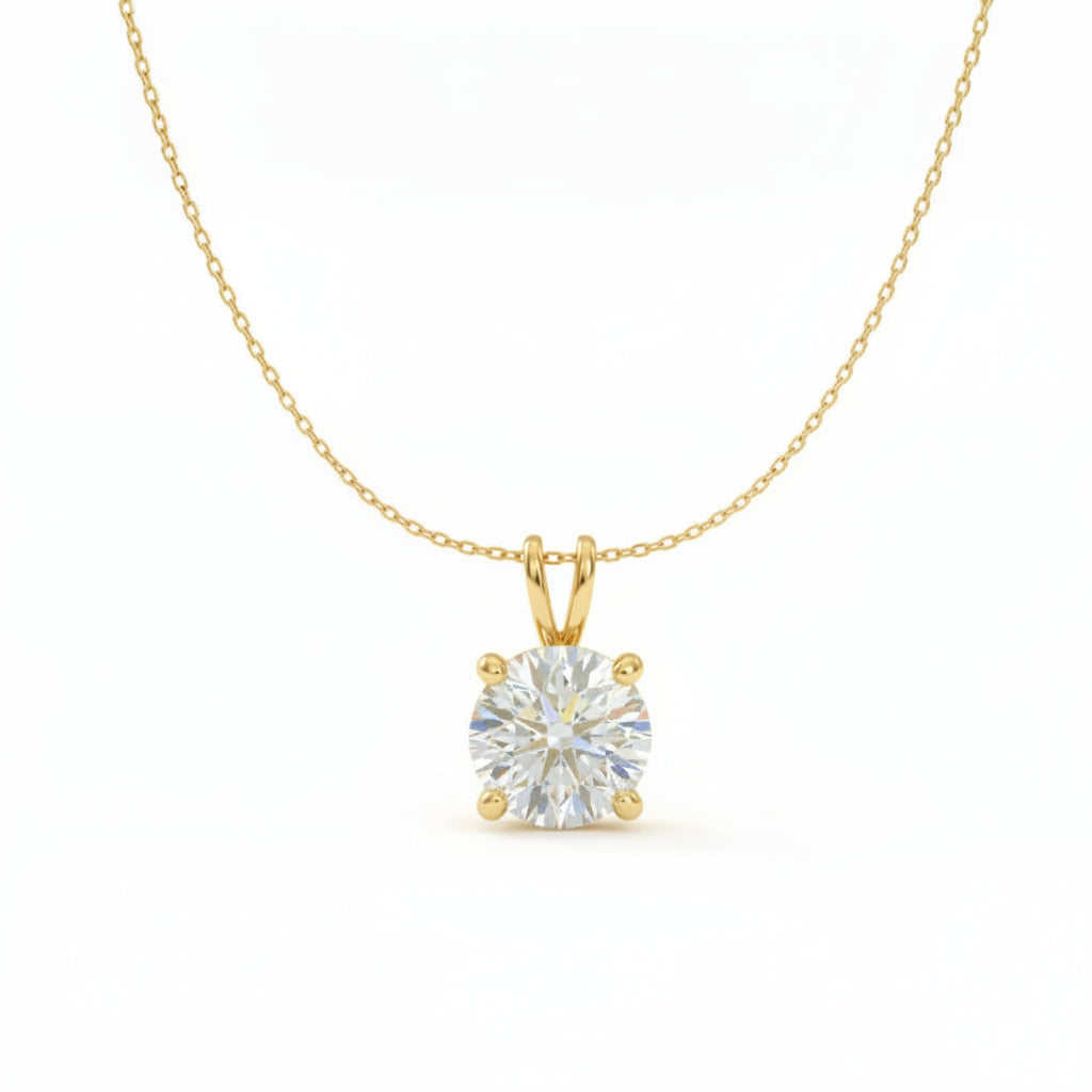 Round Solitaire Pendant