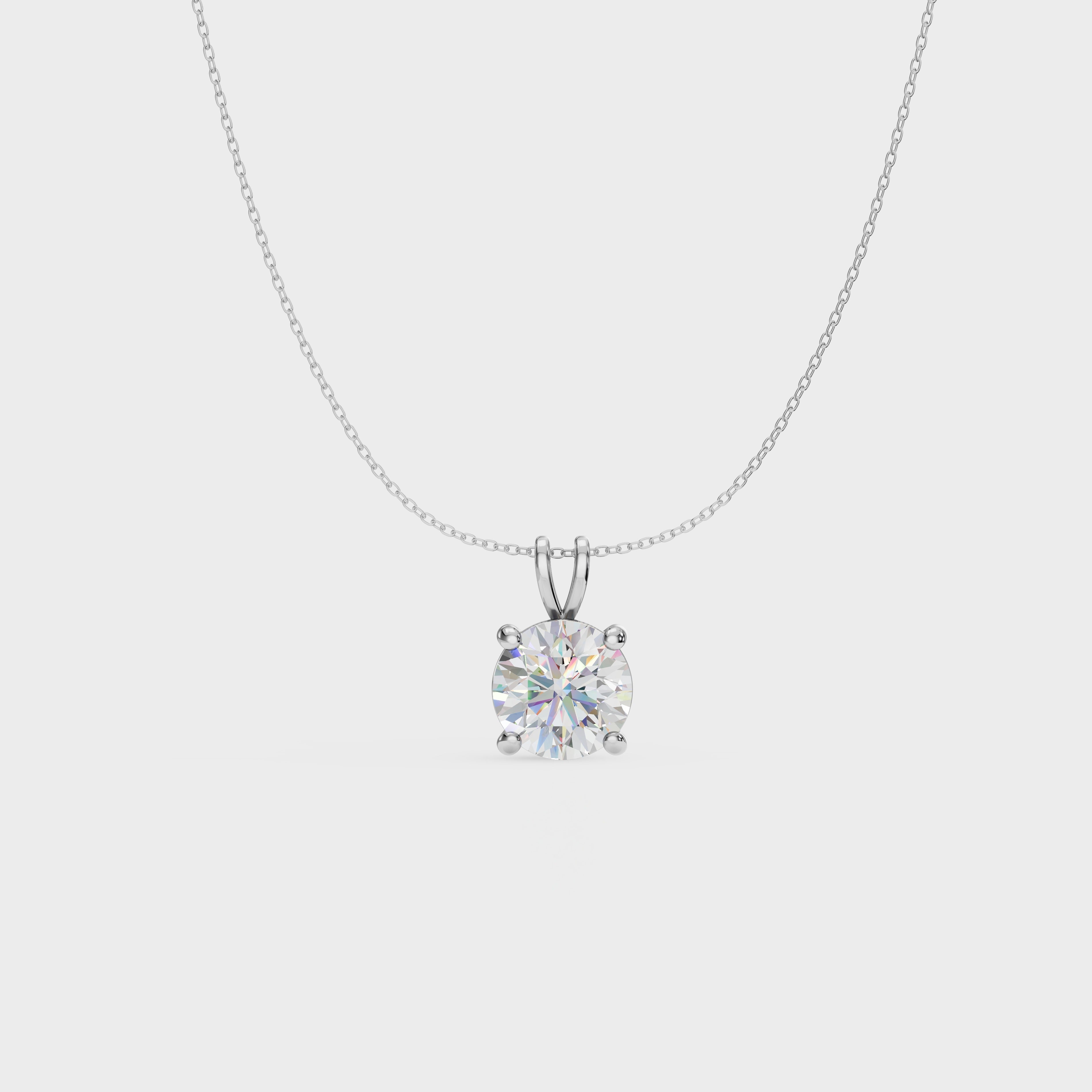 Round Solitaire Pendant