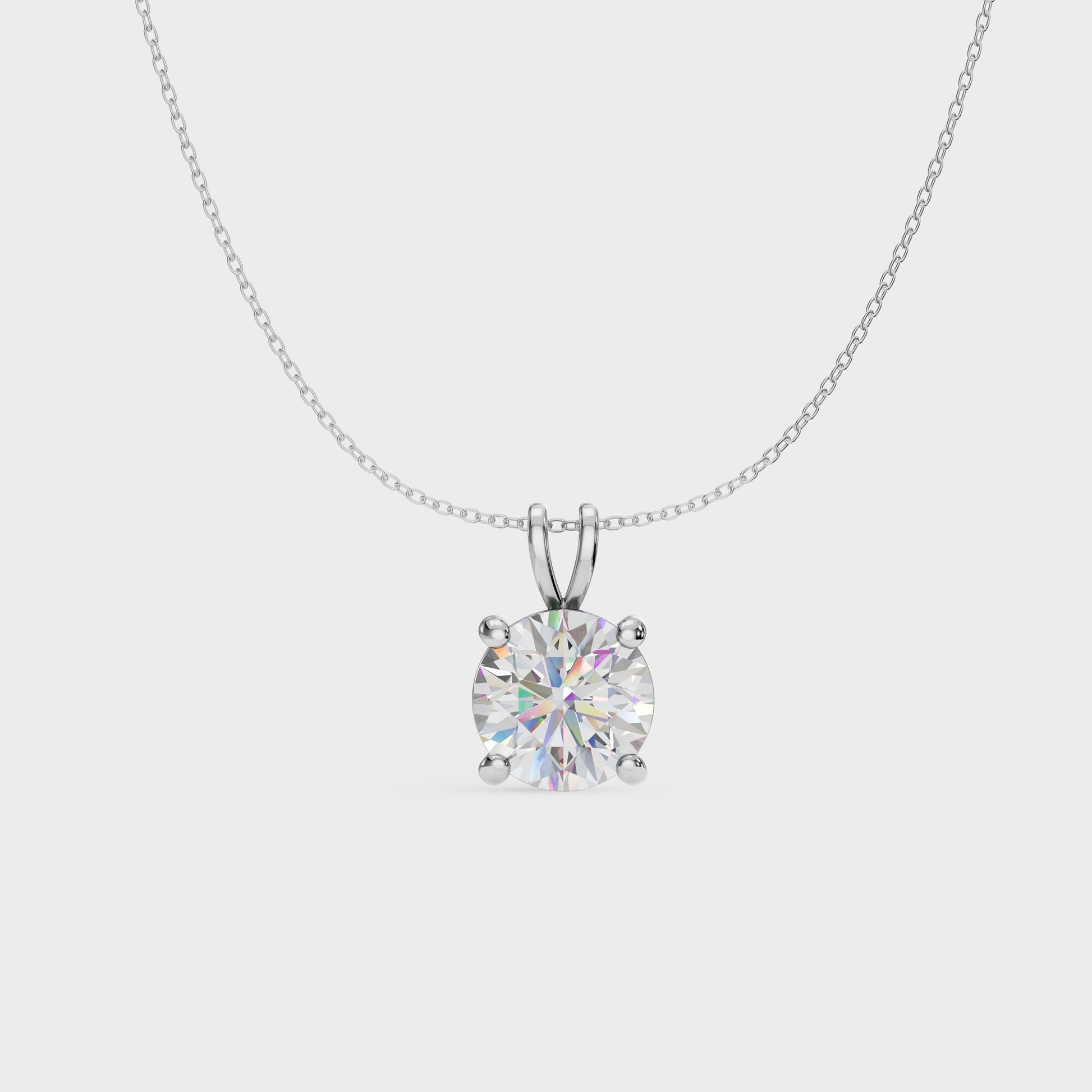 Round Solitaire Pendant Set