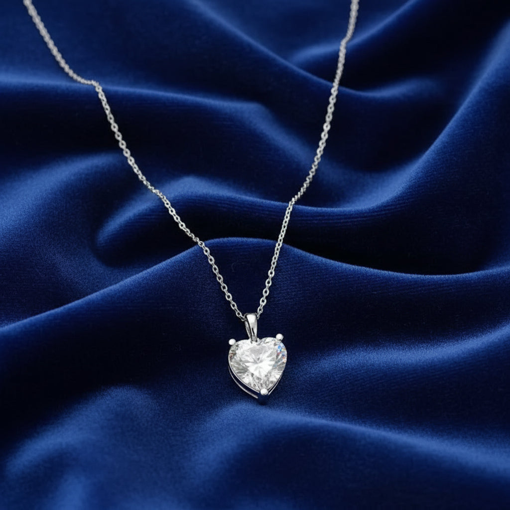 Heart Solitaire Pendant