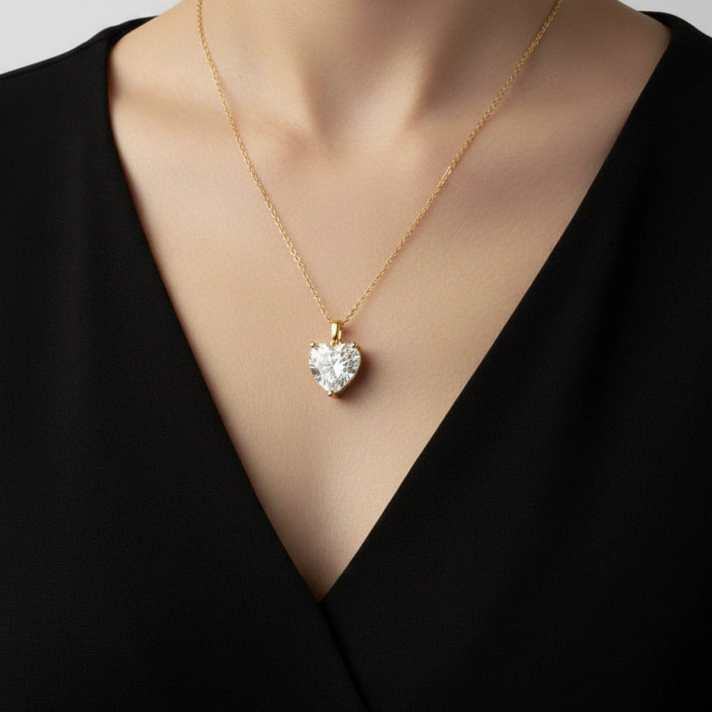 Heart Solitaire Pendant