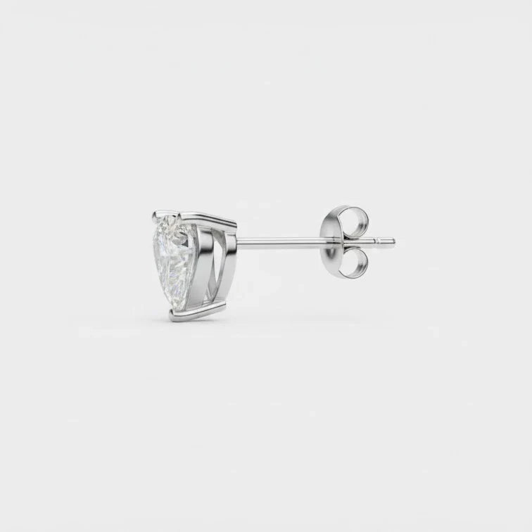 Heart Solitaire Studs