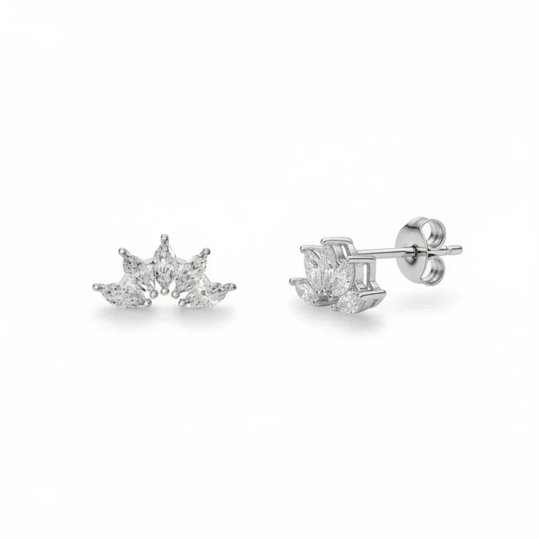 Flora Halo Diamond Earrings