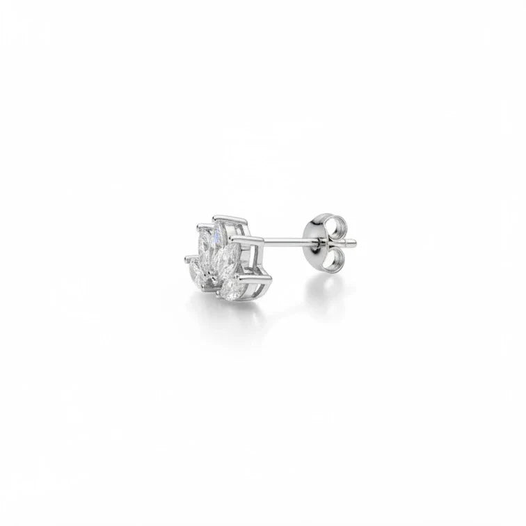 Flora Halo Diamond Earrings